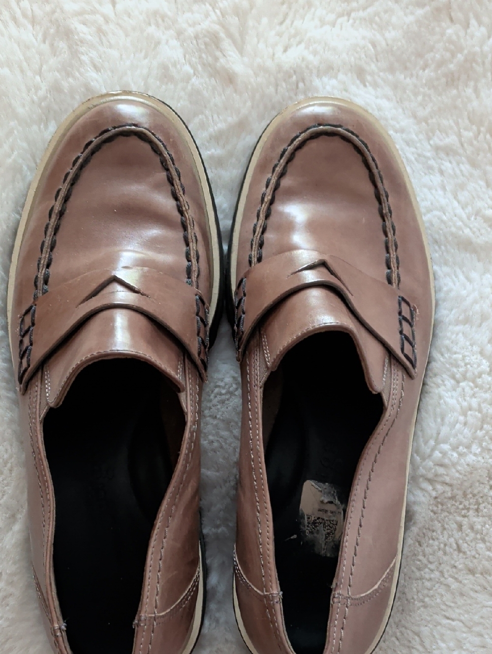 Paul Green Men's Penny Loafers in Light Brown - Classic Slip-On Dress Shoes